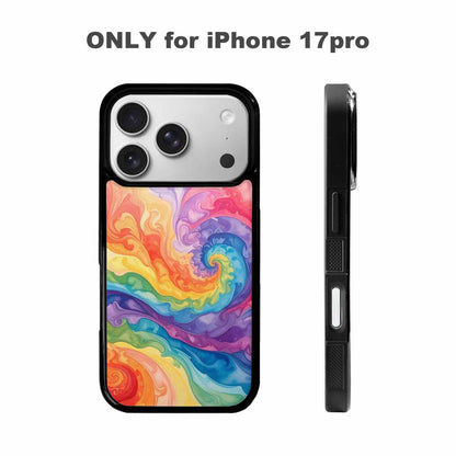 iPhone 17 Pro Case — Tie Dye Swirls Tie Dye Tie, Custom Printed Phone Case