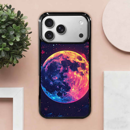 iPhone 17 Pro Max Case — Neon Winter Moon Cartoon Cute, Customized Protective Case