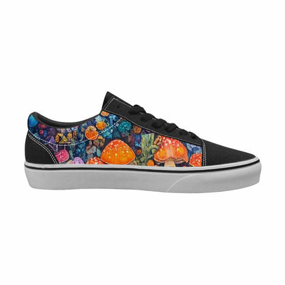 WOMEN'S Mushrooms (general) Mushrooms Pa Lace-Up Canvas Melting Art Sneakers