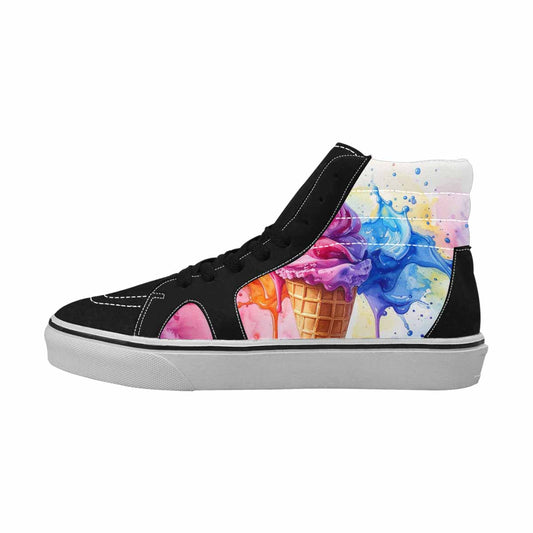 MEN'S Melting Icecream Collage High Top Canvas Dreamcore Sneakers