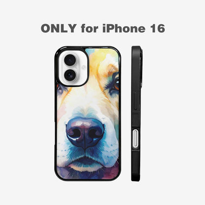 iPhone 16 Case — Golden Retriever Watercolor Art Pattern, Custom Printed Phone Case