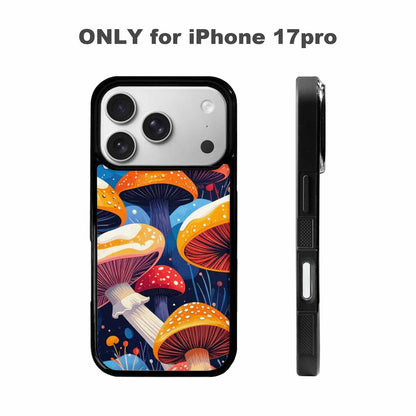 iPhone 17 Pro Case — Vivid Winter Mushroom Seamless Cartoon Cute, Custom Phone Case
