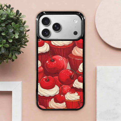 iPhone 17 Pro Max Case — Retro Cherry Cupcake Retro Vintage, Custom Art Phone Cover