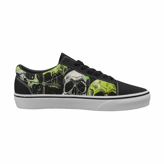 WOMEN'S Rainbow From Skull S Lace-Up Canvas Vibrant Chaos Custom Sneakers