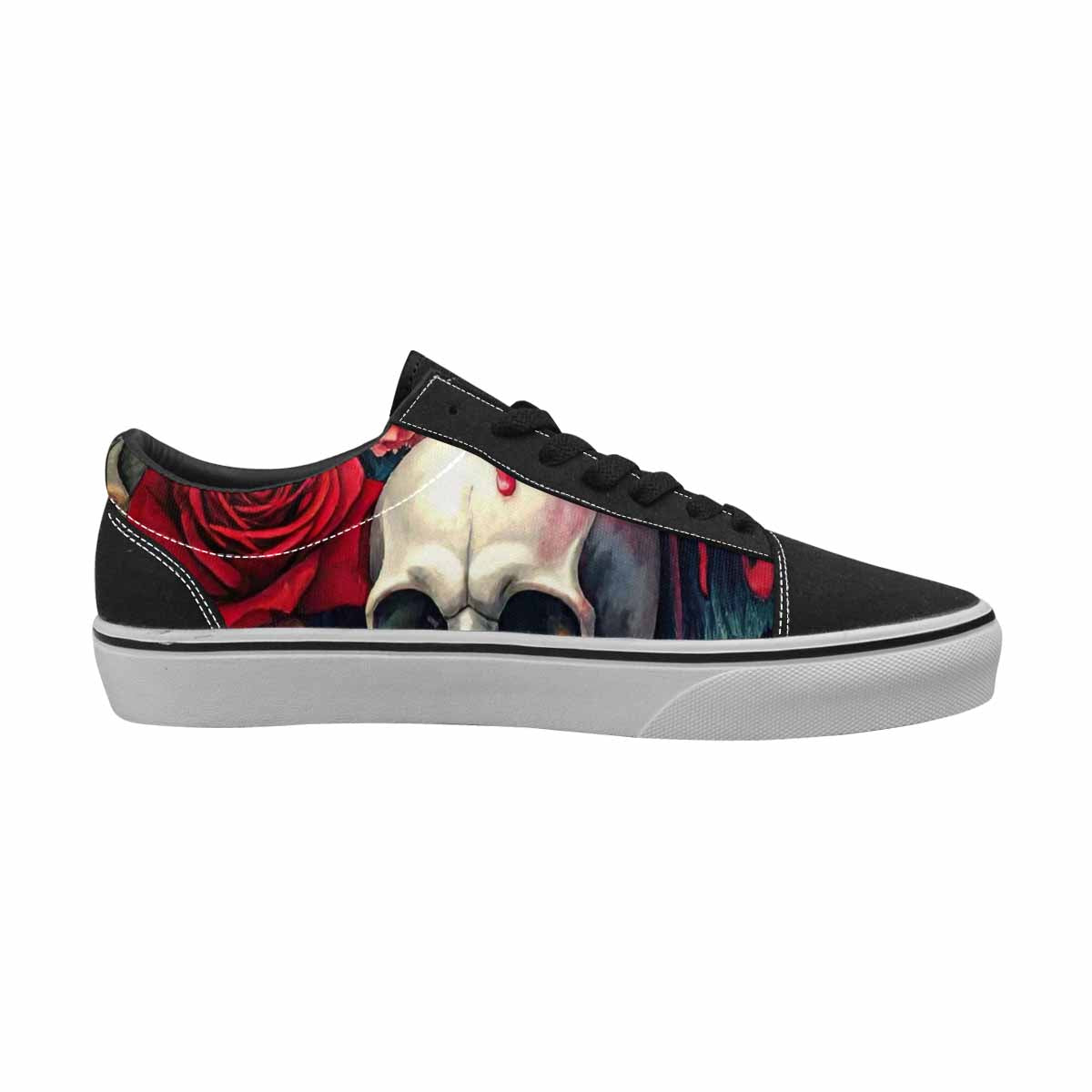 WOMEN'S Skulls Roses Melting Skulls Lace-Up Canvas Dreamcore Shoes