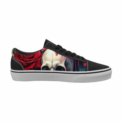 WOMEN'S Skulls Roses Melting Skulls Lace-Up Canvas Dreamcore Shoes