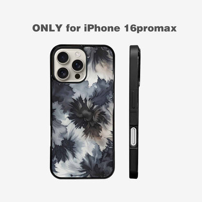iPhone 16 Pro Max Case — Tie Dye Black And Gray Blended, Custom Art Phone Cover