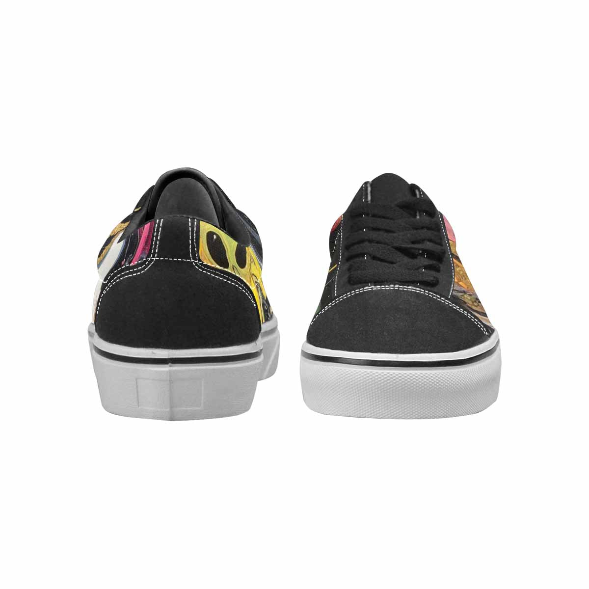 WOMEN'S Aliens  Marble Melting Lace-Up Canvas Vibrant Chaos Custom Sneakers