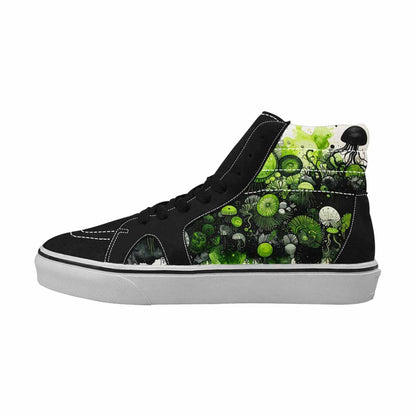 MEN'S Sea Creature Burst High Top Canvas Cottagecore Custom Sneakers