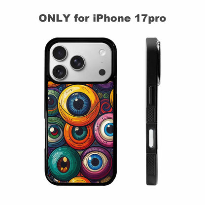 iPhone 17 Pro Case — Seamless Tileable Pattern Of Overlapping Cartoon, Original Design Phone Case