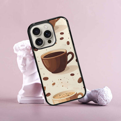 iPhone 16 Pro Case — Coffee Cup And Bean Pattern Seamless, Customized Protective Case