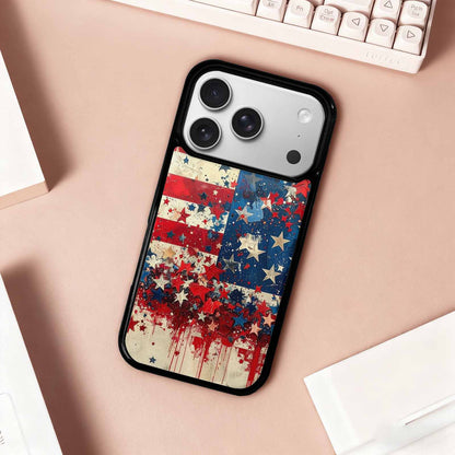 iPhone 17 Pro Case — Patriotic Stars And Stripes American Galaxy, Custom Art Phone Cover