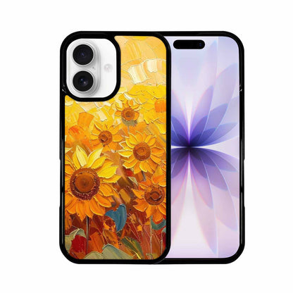 iPhone 17 Case — Impressionist Sunflower Brushstroke Pattern Floral, Custom Phone Case
