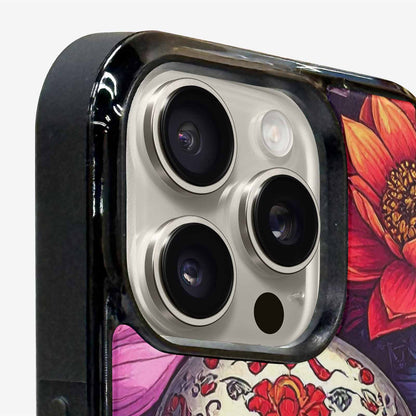 iPhone 16 Pro Case — Lotus Skulls, Custom Made Phone Cover