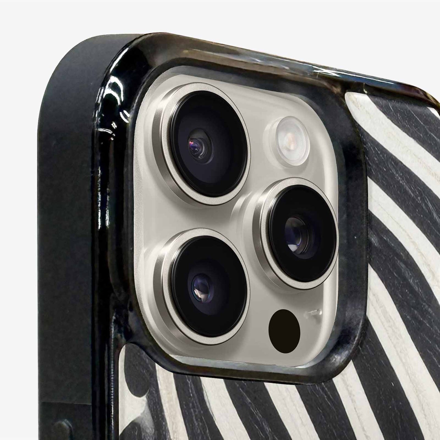 iPhone 15 Pro Max Case — Modern Zebra Stripe Solid Print Crisp, Custom Art Phone Cover