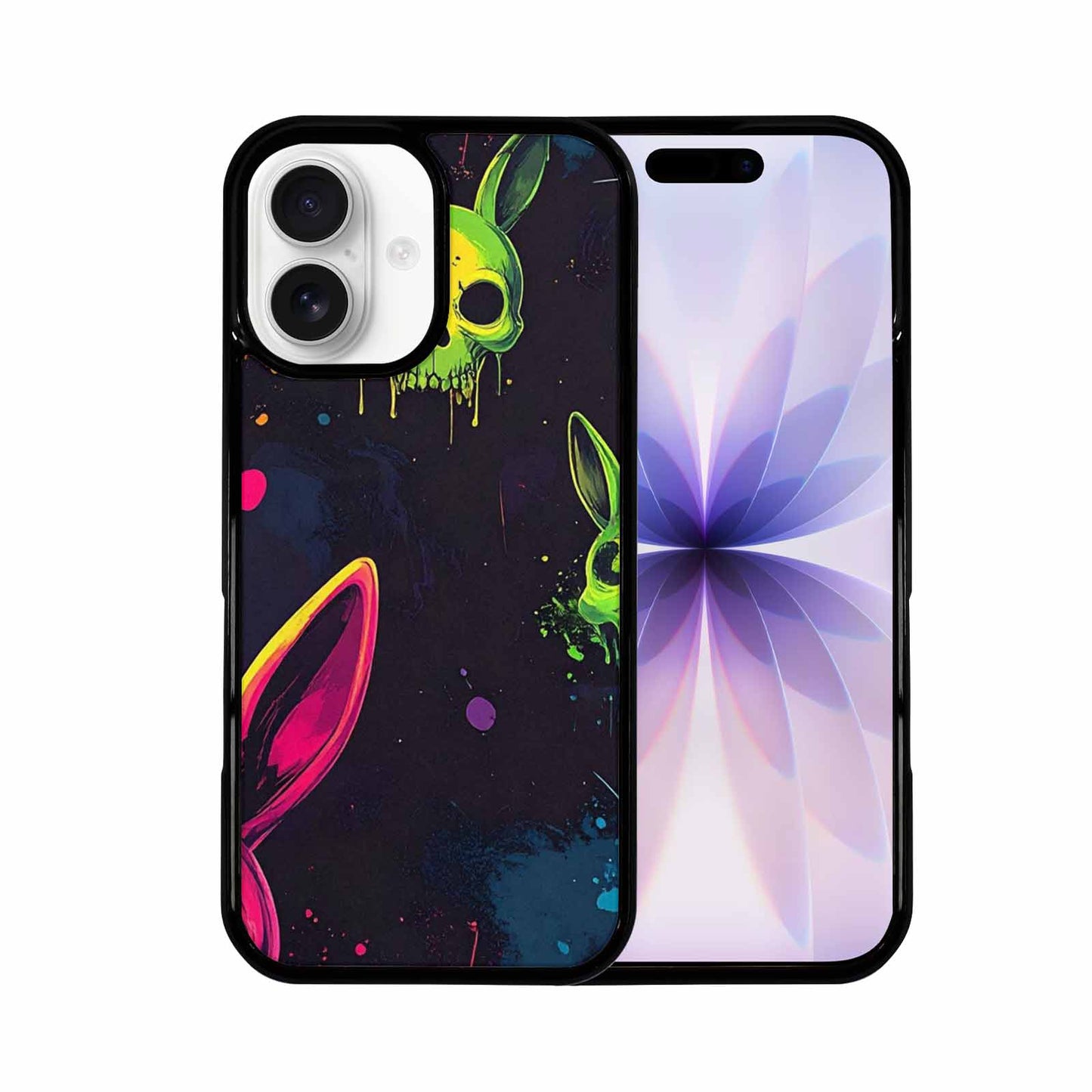 iPhone 17 Case — Radioactive Ghost Bunny Skull Gothic Skulls, Unique Phone Case Design