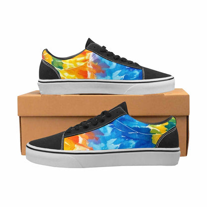 WOMEN'S Tie Dye Swirl Canvas Lace-Up Surreal Custom Sneakers