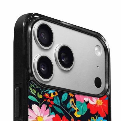 iPhone 17 Pro Case — Leopard Print Floral Animal Print, Custom Printed Phone Case