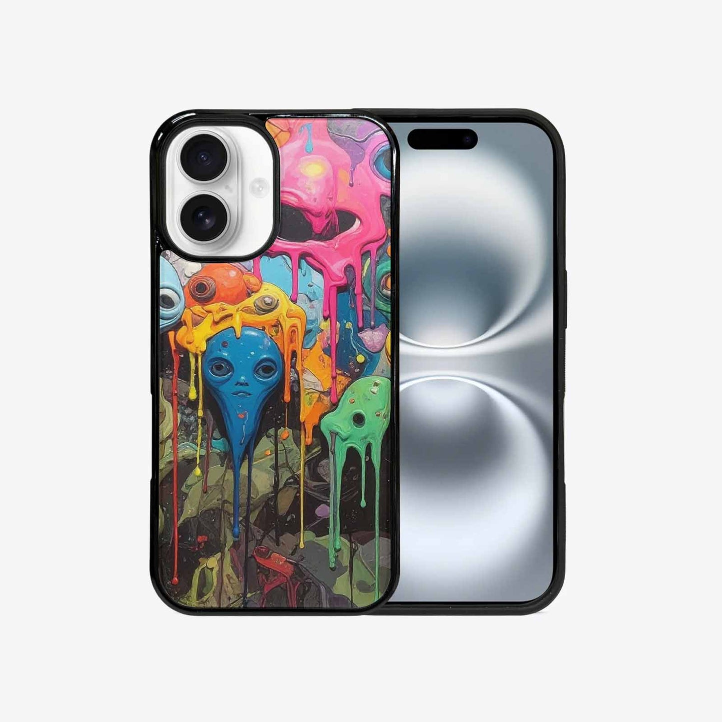 iPhone 16 Case — Aliens Camomelting Aliens Patt 5xk Personalized, Personalized Phone Case