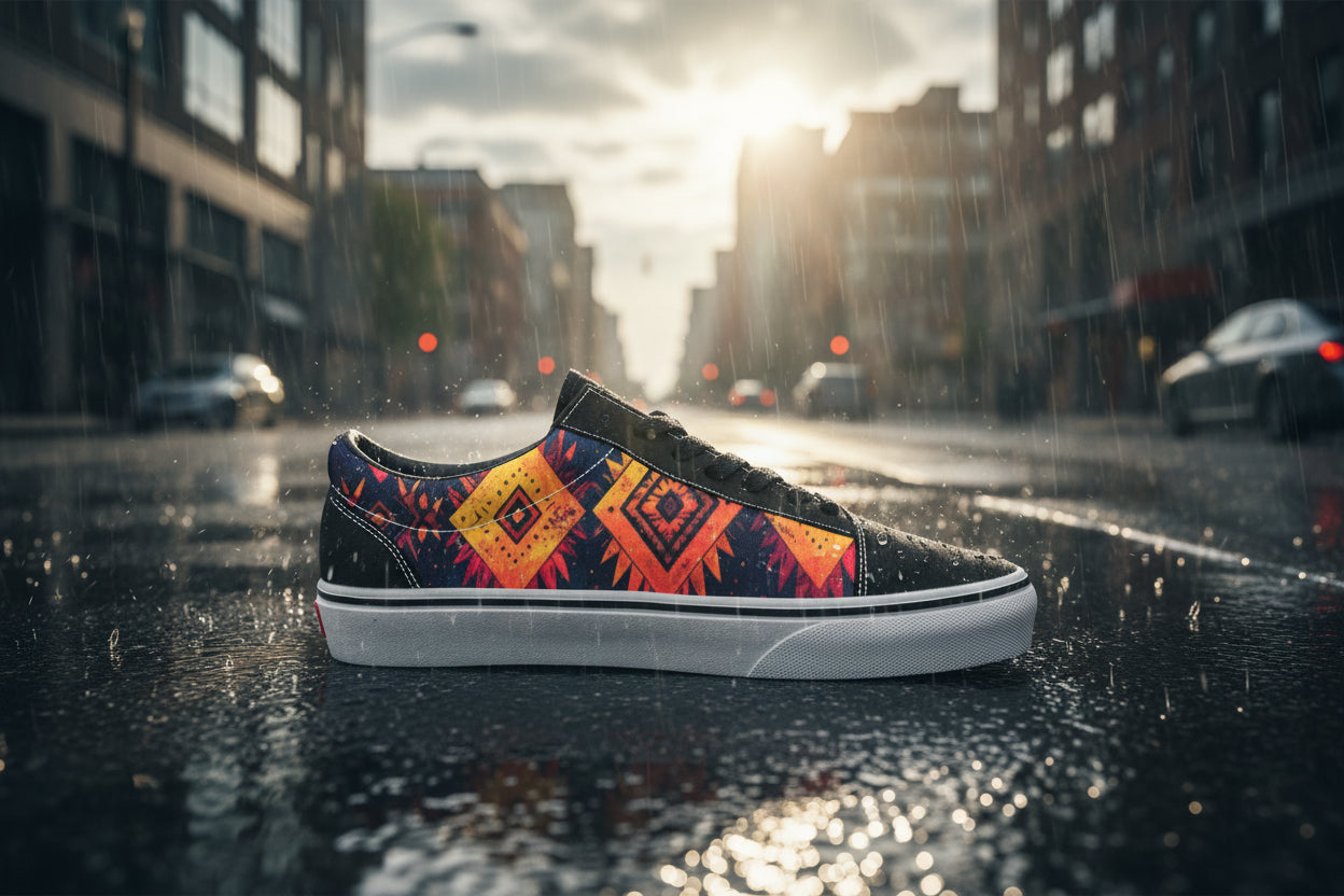 Wild Tribal Ripple 2 Men's Low Top Skateboarding Shoes