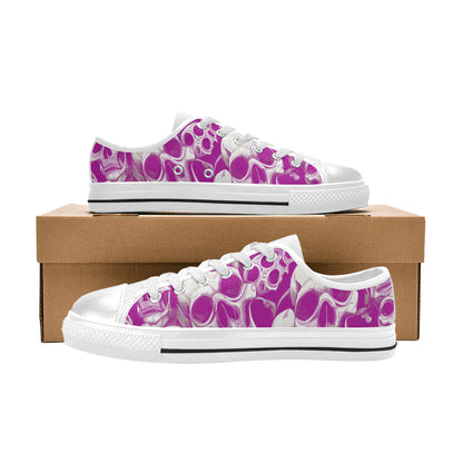 WOMEN'S Skulls Mania Purple Canvas Dreamcore Sneakers