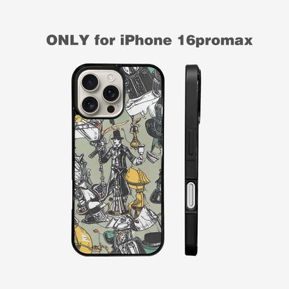 iPhone 16 Pro Max Case — Noir Spy Silhouette Pen Ink Noir, Custom Designed Case Cover
