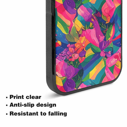 iPhone 15 Case — Polysexual Flag Color Theme Small Rainbow, Custom Print Case Cover