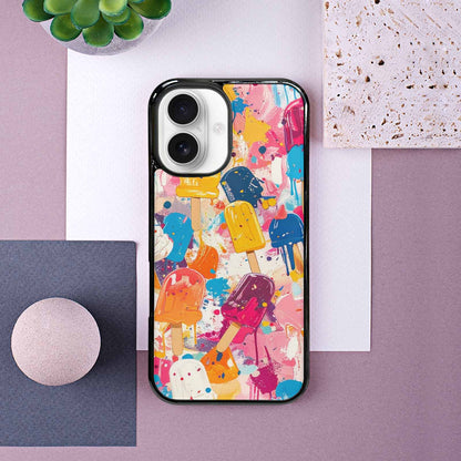 iPhone 16 Case — Ice Cream Motif Ice Cream Motifs, Custom Made Phone Cover