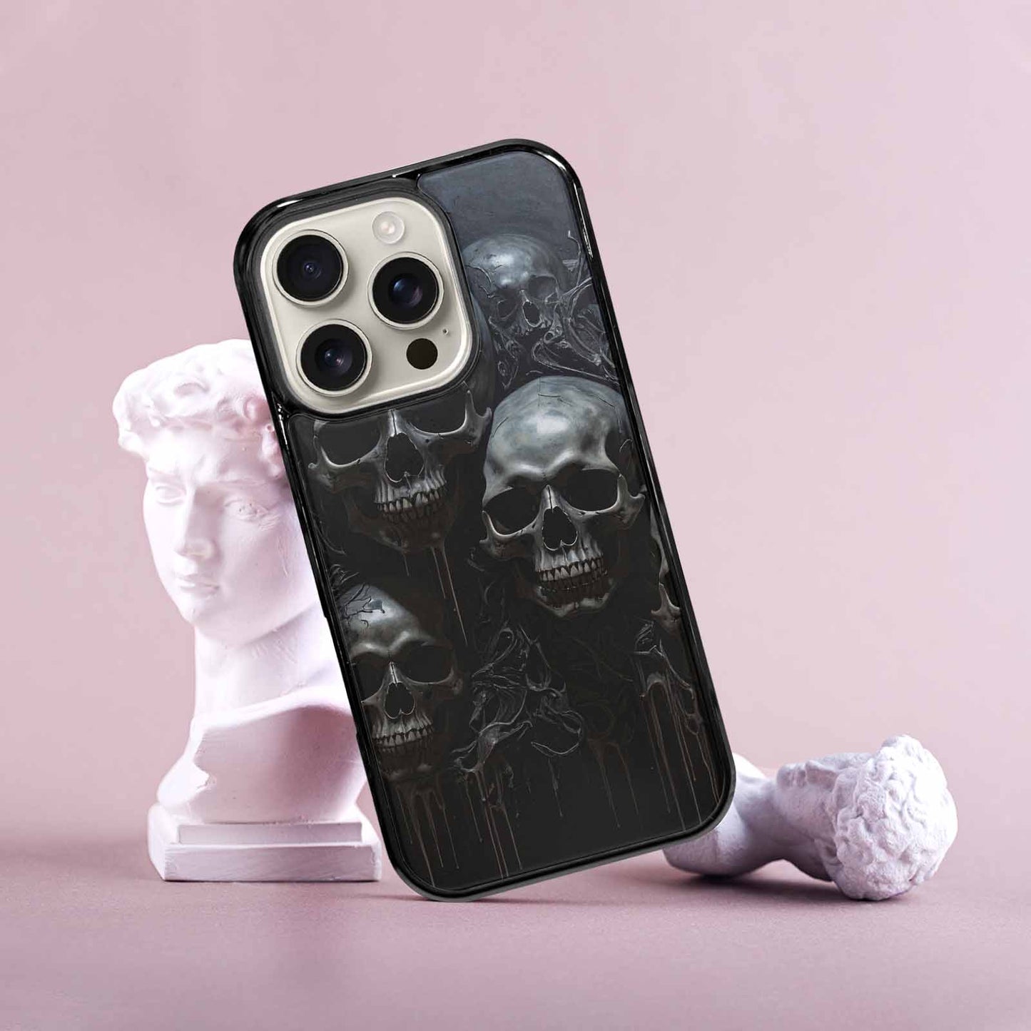iPhone 16 Pro Case — Grey Dark Black And Grey Tones, Unique Phone Case Design