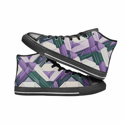 MEN'S Genderqueer Flag Color High Top Canvas Vivid Sneakers