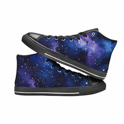 WOMEN'S Galaxy Art - High Top Canvas Aesthetic Sneakers