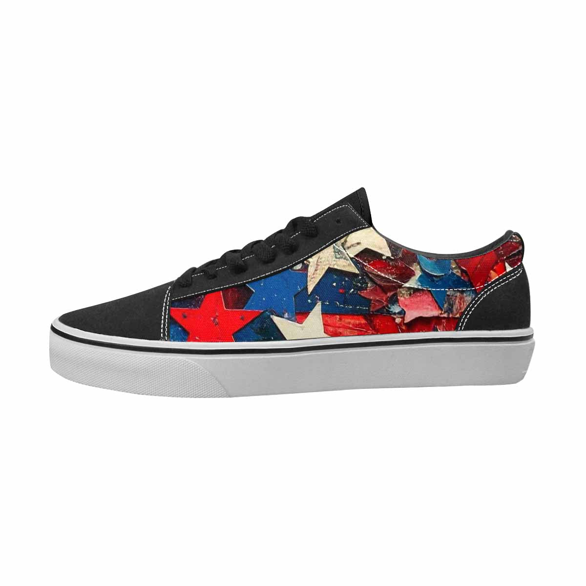 MEN'S Patriotic Canvas Unique Print Kaleidoscope Custom Streetwear Shoes