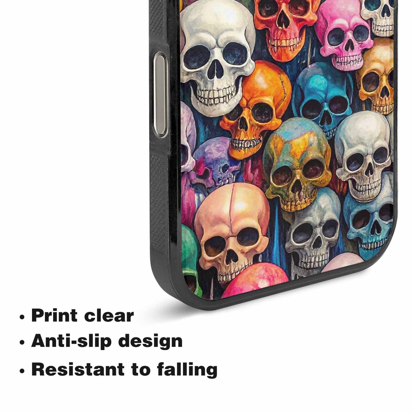 iPhone 16 Pro Case — Skulls Marbleskulls Pattern Ctw, Personalized Phone Case