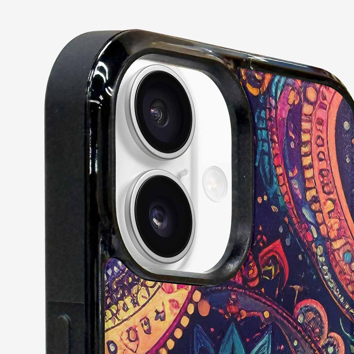 iPhone 16 Case — Paisley Mandala, Custom Designed Case Cover