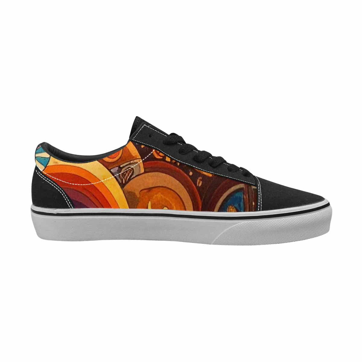 MEN'S Groovy 70S Peace Canvas Lace-Up Dark Academia Custom Sneakers