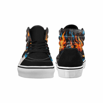 MEN'S Flame Burst High Top Canvas Melting Art Custom Sneakers