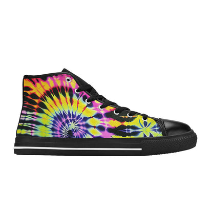 WOMEN'S Cc Tie Dye Art High Top Canvas Dark Academia Sneakers