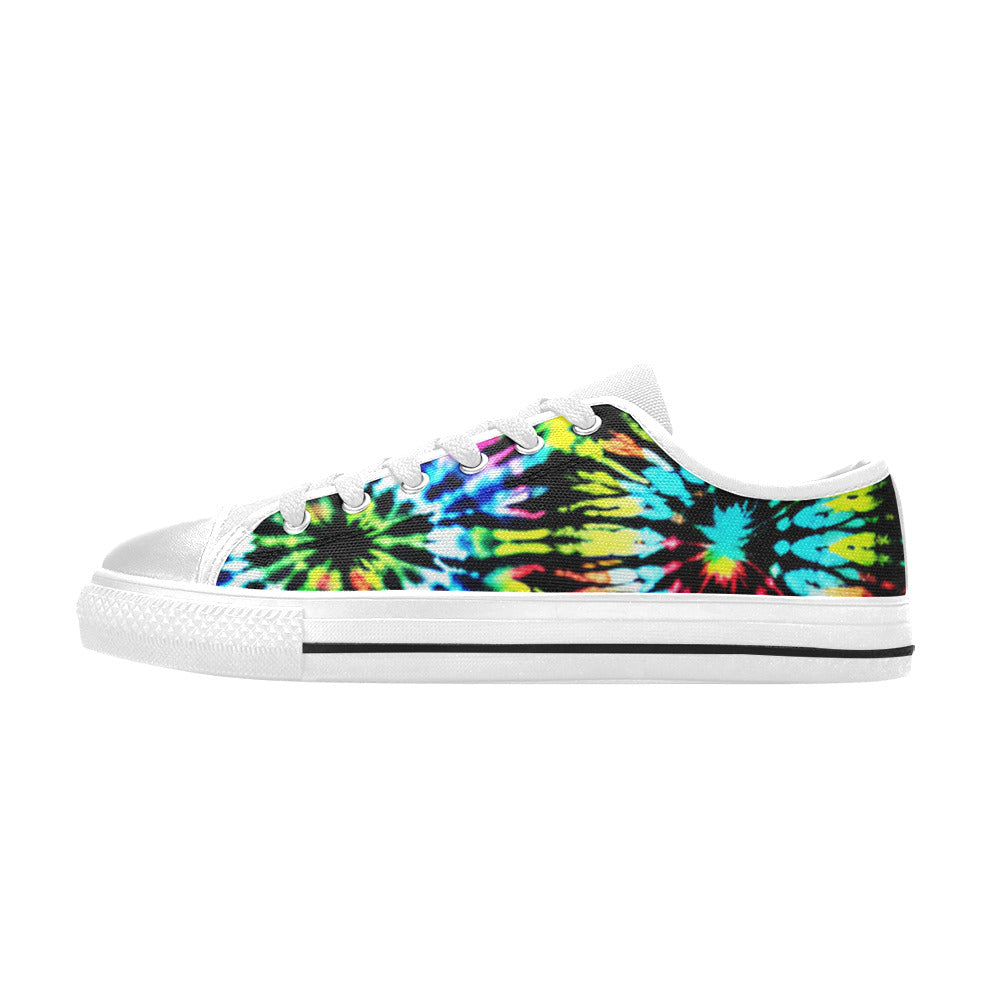 WOMEN'S Cc Tie Dye Art Canvas Dark Academia Custom Sneakers