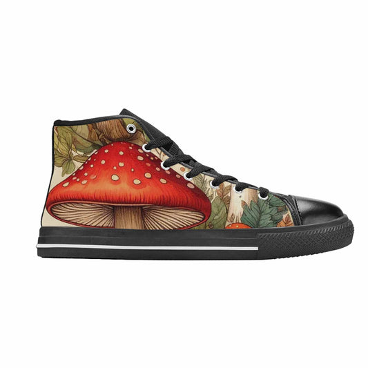 MEN'S Mushroom High Top Canvas Vibrant Chaos Sneakers