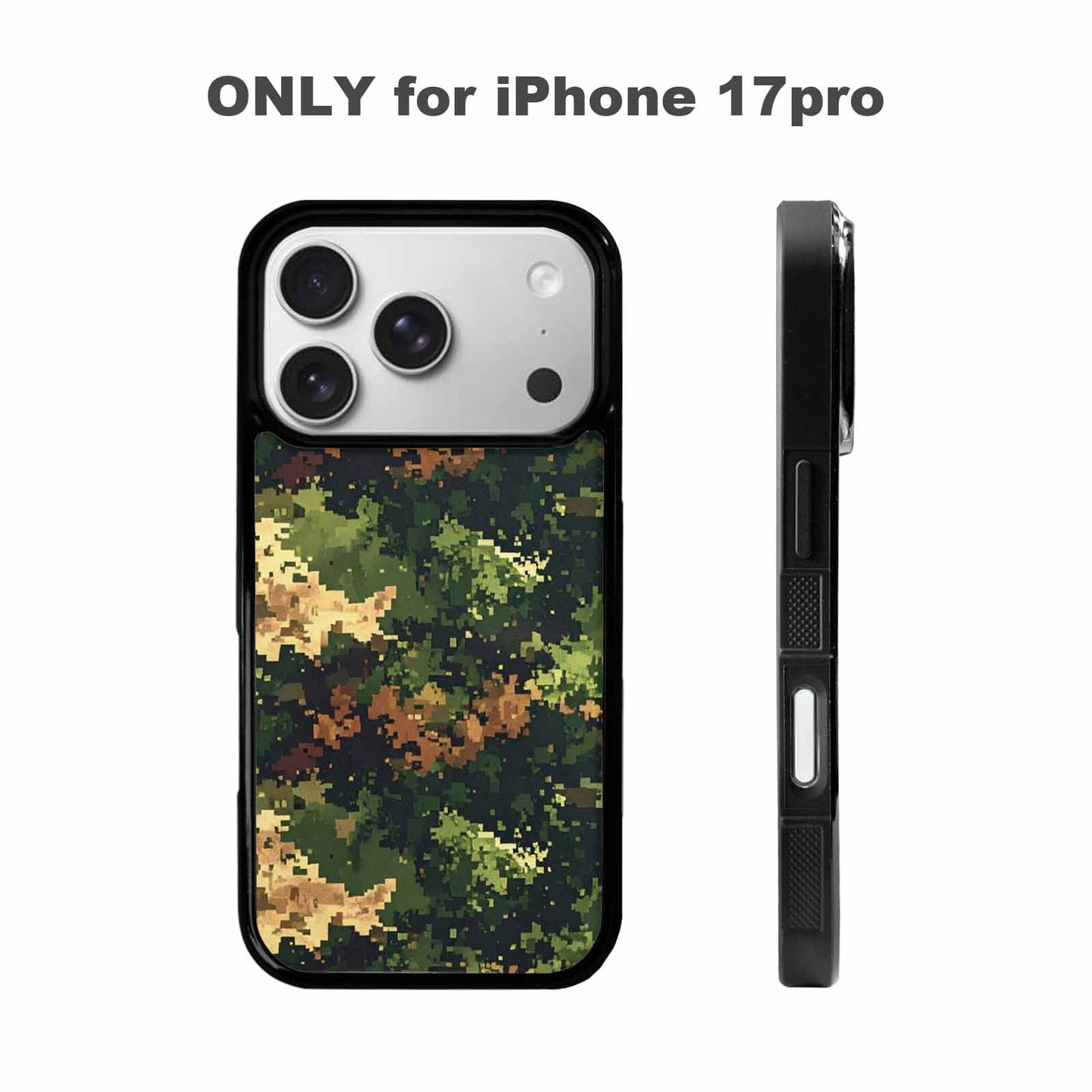 iPhone 17 Pro Case — Small Military Camouflage Blotch Pattern Camo, Custom Made Phone Cover