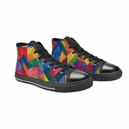 MEN'S Transgender Flag Color High Top Canvas Dreamcore Custom Shoes