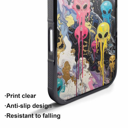 iPhone 17 Pro Max Case — Aliens Marblemelting Aliens Pa Alien Scifi, Custom Designed Case Cover