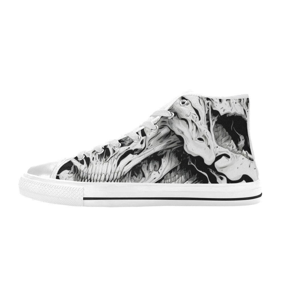 MEN'S Cc Horror Art Men’S High Top Canvas Wallpaper Art Shoes