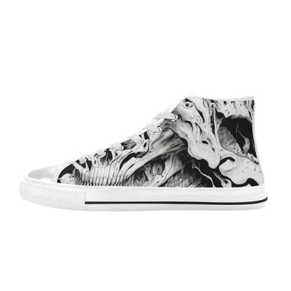 MEN'S Cc Horror Art Men’S High Top Canvas Wallpaper Art Shoes
