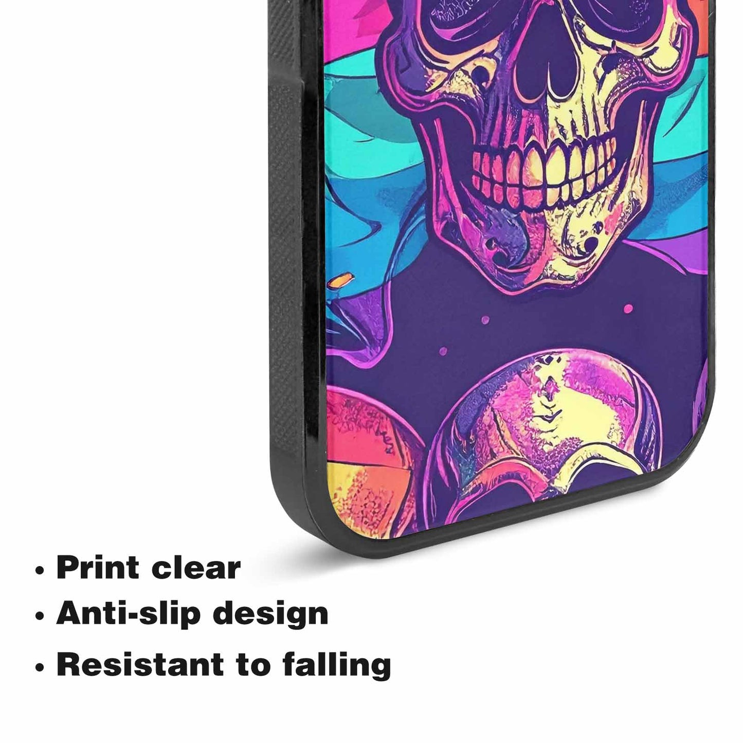 iPhone 15 Plus Case — Pride Flag Skulls Seamless Pattern Vibrant, Custom Phone Case