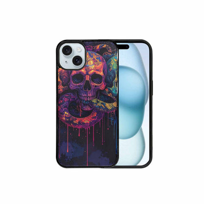 iPhone 15 Plus Case — Snakes And Skulls And Snakes Skulls, Original Design Phone Case