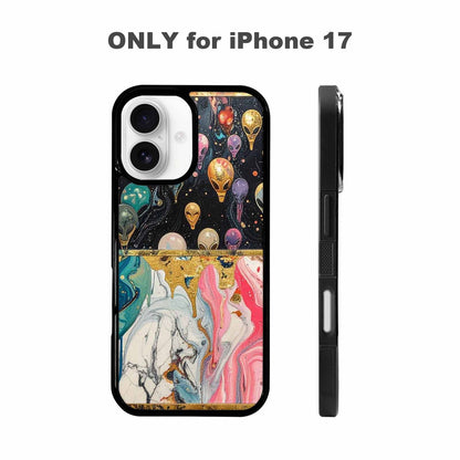 iPhone 17 Case — Aliens Marblealiens Pattern Alien Scifi, Personalized Phone Case