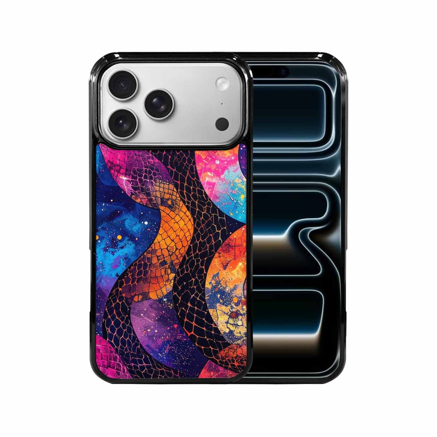 iPhone 17 Pro Max Case — Snake Print Galaxy Seamless Animal Print, Custom Art Phone Cover