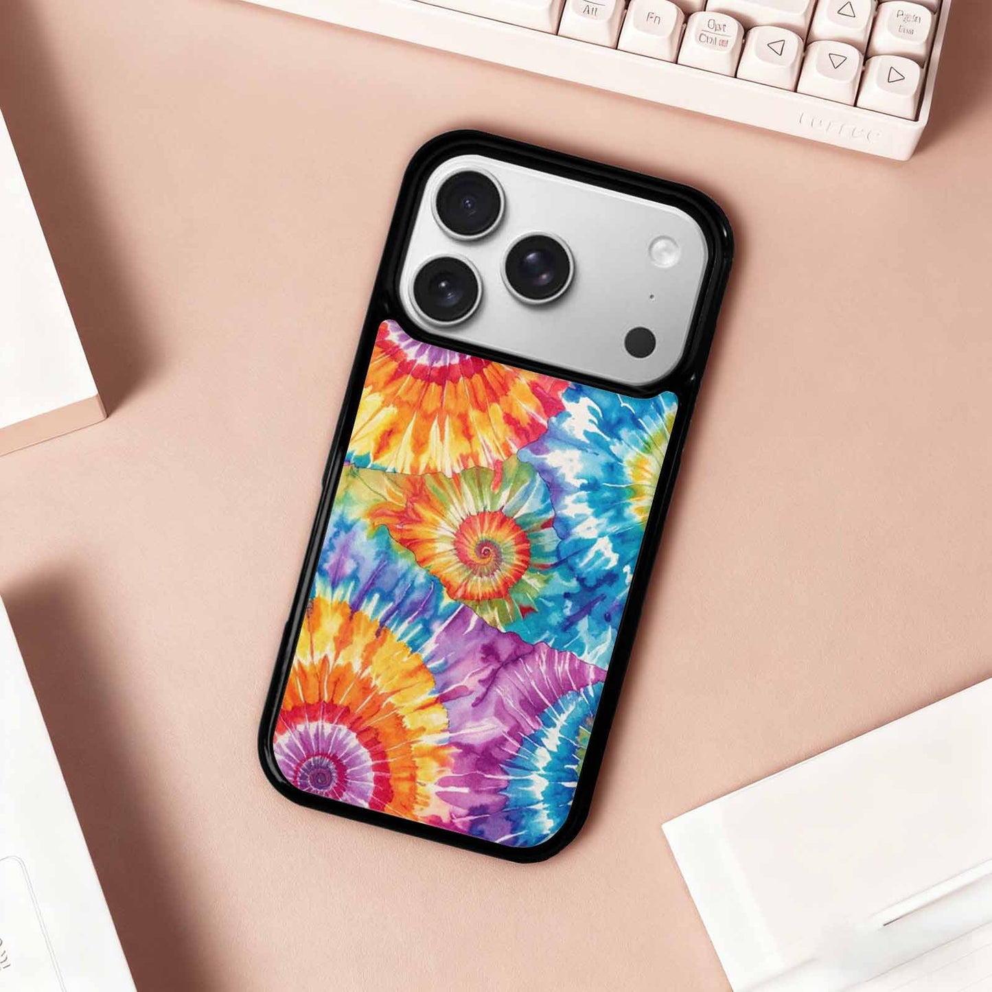 iPhone 17 Pro Case — Small Tie Dye Swirl Pattern Tie, Custom Print Case Cover