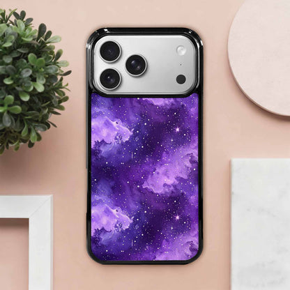 iPhone 17 Pro Max Case — Galaxy Art Purple Nebula Galaxy Space, Custom Designed Case Cover